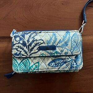Vera Bradley Blue Floral All in One Crossbody Bag